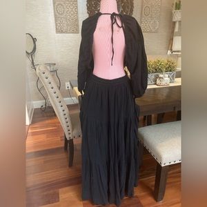 Free People Large Linen Open Back Dress NWT